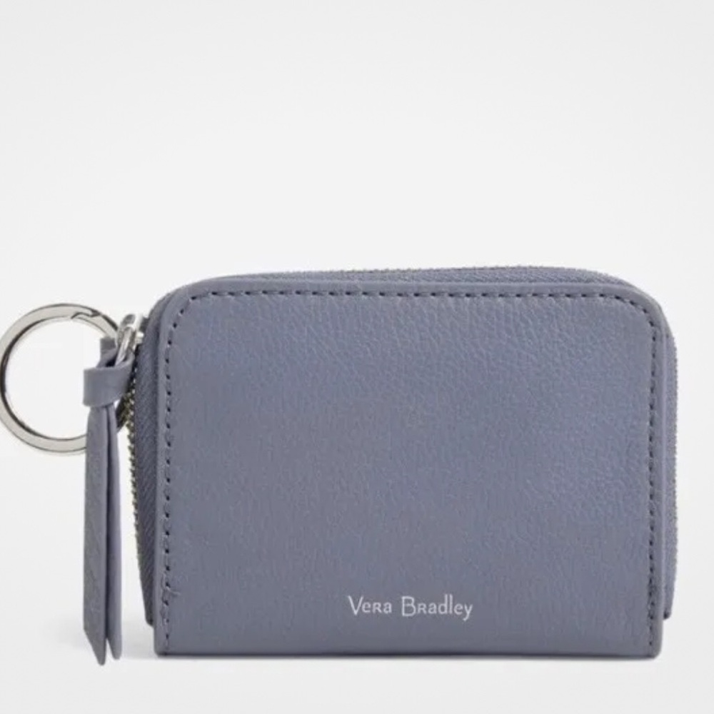 Vera Bradley Leather RFID Small Wallet Gray